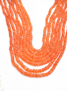 Perles de cornaline naturelle d'Afrique, facettées, 3 à 4 mm, perles de pierres précieuses naturelles pour la création de bijoux fins. - Product Image 3