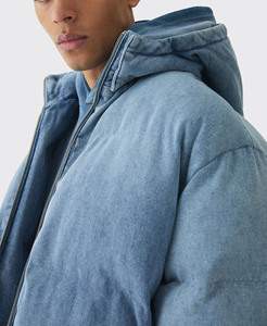 Hot Style Cotton <b>Canvas</b> Hooded Waterproof Puffer <b>Jacket</b> <b>Men's</b> Winter Casual Wear High-quality Custom Front High - Product Image 3
