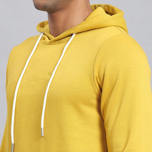 Nuevo Conjunto Deportivo de Dos Piezas para Hombre, Talla Grande, Color Sólido, 100% Algodón, Sudadera con Capucha y Cuello Tipo Pullover, Pantalones Jogger con Cintura Elástica - Product Image 4