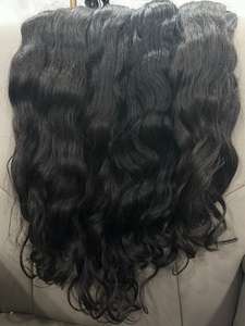 Extensions de cheveux humains noirs lisses doublement étirés, qualité supérieure, collection en gros - Product Image 2