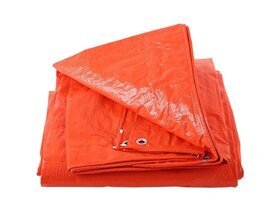 Heavy Duty Anti-UV Waterproof Woven Polyethylene Roll Tear Resistant <b>Fabric</b> Plastic Orange Tent Cover Tarpaulin - Product Image 4
