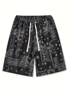 Men's <b>Polyester</b>/Cotton Bermuda Running <b>Shorts</b> Relaxed Fit Quick Dry Gym Casual Streetwear Breathable Solid OEM Service - Product Image 1