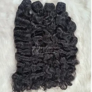 Wholesale Cuticle Aligned Hair From Cambodian, Raw Human Hair, Deep Wavy Unprocessed Raw Hair Bundles