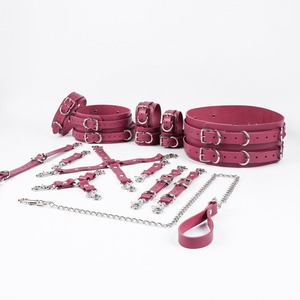 Export Quality Genuine Leather Restraints 16Pcs Sets Bulk <b>Bondage</b> <b>Kit</b> Full Grain Premium Sex Products RTTS-0018 - Product Image 5