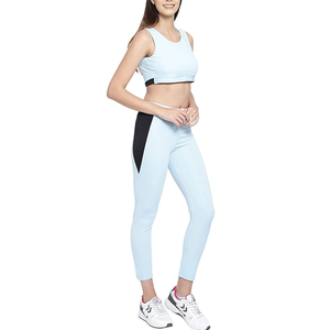 Ensemble de yoga et de fitness pour femmes personnalisable soutien-gorge respirant à imprimé par sublimation, leggings durables et légers - Product Image 3