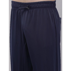 Mens Navy Blue Colorblock Tracksuit Full Zip Jacket Tapered <b>Jogger</b> Set 240GSM <b>Polyester</b> Winter Sportswear Suit - Product Image 2