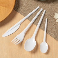Ensemble de couverts jetables de style moyen-oriental, couteau, fourchette et cuillère de qualité alimentaire pour la restauration, les restaurants et les plats à emporter