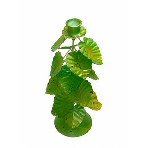 Luxury Handmade Green Leaf Metal Candle <b>Holder</b> Stand for Home Decor, Vintage Tabletop <b>Tealight</b> <b>Holder</b>, Wedding Centerpiece - Product Image 1