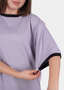 Camiseta de Verano para Mujer, Corte Ajustado, 100% Algodón, Manga Corta, Cuello Redondo, Antiarrugas, Secado Rápido, Antipilling, Informal - Product Image 4