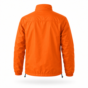 Veste de sport pour homme de haute qualité personnalisée, coupe-vent à fermeture éclair intégrale, veste d'entraînement orange, veste en polyester pour équipe sportive - Product Image 2