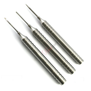 Juego de 3 periotomos quirúrgicos dentales flexibles de acero Manual Steel Rootcare, instrumentos de extracción de implantes con tornillo, modelo RI-026, certificado CE - Product Image 5
