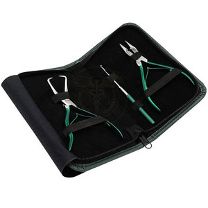 Kit d'outils de pose d'extensions capillaires en acier inoxydable de haute qualité, best-seller, léger et durable, pour l'ouverture et l'ajustement des anneaux, idéal pour les salons. - Product Image 1