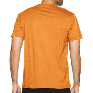 Camiseta ajustada con cuello en V para hombre, camisa elástica de mezcla de algodón para culturismo, entrenamiento, uso diario informal - Product Image 6