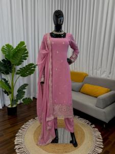 Ensemble Salwar en tissu Georgette tendance, de créateur, style indien pakistanais, dernière collection exclusive pour femme, idéal pour les fêtes, mariages et tenues décontractées. - Product Image 2