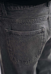 Jeans de Mezclilla Cruda con Parches Curvos y Pierna Recta para Hombre, Personalizados - Product Image 6