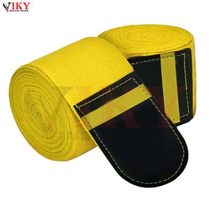 Bandages de boxe en coton élastique de qualité supérieure, avec logo personnalisé, pour MMA, kickboxing, soutien des poignets, équipement d'entraînement et de combat. - Product Image 1