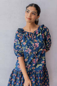 Floral Print Mini <b>Dress</b> With Flounce Collar <b>Flutter</b> <b>Sleeves</b> For Women Featuring Lightweight Fabric Modern Style Comfortable Fit - Product Image 6