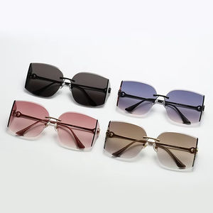 Nouveauté, lunettes de soleil de luxe sans monture, design tendance, protection UV, lunettes de soleil pour l'extérieur, plage, voyage, unisexe - Product Image 1