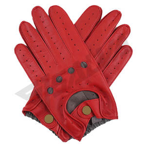 Gants de conduite en cuir OEM personnalisés pour hommes, antidérapants, respirants, en cuir PU de haute qualité - Product Image 2