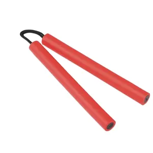Nunchaku Recto de Acero de 25 mm y 1.2 m, Transpirable, Cómodo, Ligero, Antideslizante, Equipo de Entrenamiento Rojo, Unisex, para Artes Marciales - Product Image 2