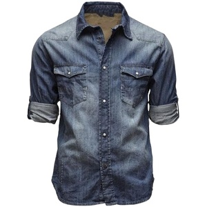 <b>Men's</b> Denim <b>Shirt</b> <b>Long</b> <b>Sleeve</b> <b>Casual</b> Wholesale OEM Bulk Quantity Fashionable <b>Shirt</b> Export Oriented High Quality Custom Design - Product Image 5