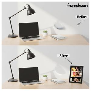 Cadre photo vertical en bois massif fait main, vintage et moderne, pleine couleur, pour montage mural et sur table, encadrement décoratif abordable - Product Image 3