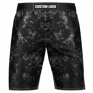 Pantalones Cortos de MMA Sublimados Personalizados al por Mayor, Tejido Transpirable Elástico de Alto Rendimiento con Costuras Resistentes, 100% Poliéster - Product Image 1