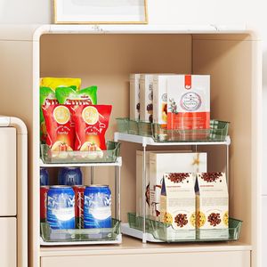 Organizador de Medicamentos Extraíble de 2 Niveles, Almacenamiento Multiusos para Baño y Cocina, Organizador Apilable para Fregadero y Despensa - Product Image 1