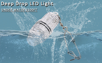 Tiefsee-LED-Angelleuchte mit Clip, IP68, Blaues Blitzlicht, Unterwasser-Fischlampe, Ra80, 50000 Stunden Lebensdauer, 1-300M Beleuchtungsreichweite, 1 Jahr Garantie