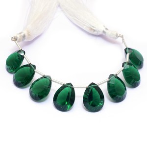 AAA+ Chrome 12x16mm Pear Faceted Cut <b>Stone</b> <b>Beads</b> Natural Chrome Diopside Hydro Quartz Gemstone Glass Concave <b>Beads</b> For Jewelry - Product Image 1