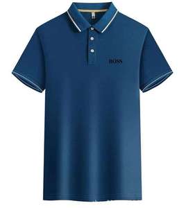 Chemise tricotée décontractée pour homme, nouvelle collection été, style européen et américain, 100 % coton, anti-boulochage, idéale pour le business - Product Image 3