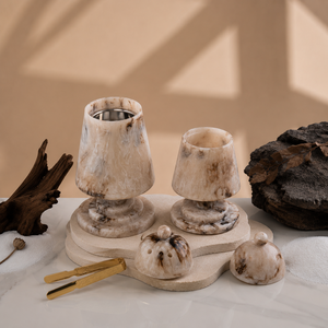 Curio Craft Arabic Oud Incense Burner Set with Resin Bakhoor <b>Storage</b> <b>Box</b>-Eco-Friendly Hand-Made 100% Natural - Product Image 1
