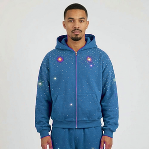 Sudaderas con Capucha de Invierno para Hombre con Logotipo Personalizado Bordado, 100% Algodón, Felpa, Teñido Liso, Lavado a la Piedra, Venta al Por Mayor - Product Image 4