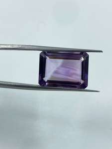 พลอยอเมทิสต์ทรงสี่เหลี่ยมผืนผ้าสีม่วงเข้มธรรมชาติ สำหรับเครื่องประดับสไตล์มินิมอลทันสมัย แหวนเจ้าสาวสุดหรู ราคาขายส่ง - Product Image 5