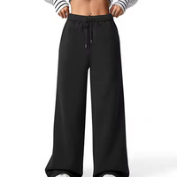 Pantalon skinny en molleton vintage personnalisé avec dentelle pour femme, taille mi-haute, style rétro évasé, décontracté, streetwear, respirant, pour le voyage et le quotidien