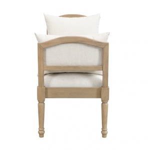 Classic Ottomans Made Of Solid Teak Wood With <b>Cushion</b> and Natural Finishing For Indoor Use. - Product Image 3