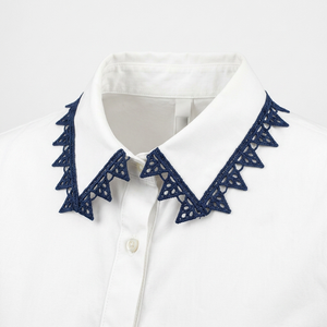 Encaje Guipur Geométrico Azul Marino de 10 mm de Primera Calidad, Borde de Encaje de Lujo Ecológico para Accesorios de Ropa, Calzado, Manualidades, Decoración y Embalaje - Product Image 2