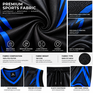 Uniforme de Baloncesto Profesional de Alta Calidad, Sublimado, sin Mangas, Cuello en V, Personalizable con Logotipo, Nombre y Número del Equipo, Transpirable - Product Image 5