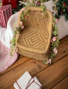 Sillón Pequeño de Ratán PE de Alta Calidad con Cojín Personalizable para Uso en Exteriores, Apto para Niños - Product Image 2