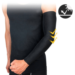 Manchons de compression sportifs pour le soutien et la récupération musculaire, en nylon, protection UPF30, pour hommes, cyclisme, course à pied, gym, fitness - Product Image 3