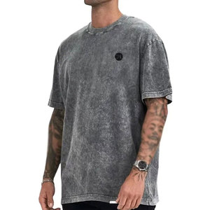 เสื้อยืดพรีเมียมแบบฟอกสีสำหรับผู้ชาย สไตล์โมเดิร์นสตรีท ผ้าระบายอากาศได้ดี สวมใส่สบาย เหมาะสำหรับชุดลำลองประจำวัน - Product Image 2