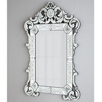Miroir baroque vénitien de style antique élégant |   Miroir mural décoratif en verre de luxe pour salon, chambre et intérieurs d'hôtel