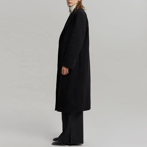 Abrigos de lana largos sin cuello para mujer, chaqueta de invierno para mujer - Product Image 6