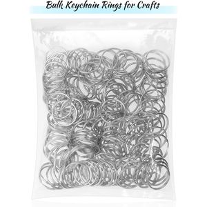 Set di 100 Anelli Portachiavi in Metallo da 1 Pollice per Portachiavi e Lavori Artigianali - Product Image 2