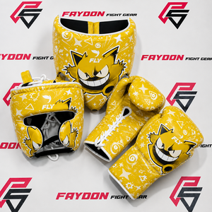 Ensemble d'équipement de boxe Faydon, motif marron, impression par sublimation, gants à lacets, casque de protection, cibles de frappe pour adultes, arts martiaux - Product Image 6
