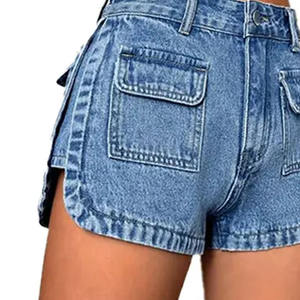 Shorts de mezclilla para mujer, cintura alta, corte moderno, listos para el mercado, 2026, precio económico, venta al por mayor directa de fábrica, OEM, gran cantidad - Product Image 6