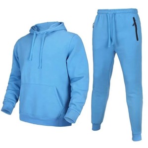 Conjunto Deportivo para Hombre, Resistente al Viento, con Sudadera con Capucha y Pantalones Deportivos de Color Sólido, Bolsillos Tipo Canguro, Logotipo, para Baloncesto, Entrenamiento y Gimnasio - Product Image 4