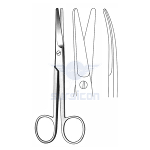 Tijeras Mayo de 14 cm (5½ Pulgadas), Tijeras Quirúrgicas Reutilizables de Acero Inoxidable con Punta Curva para Cirugía General y Corte de Tejidos - Product Image 1