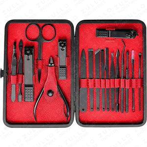 Best Quality Black Stainless Steel Nail Care Kit Professional Manicure <b>Pedicure</b> <b>Set</b> Custom Color Wholesale OEM - Product Image 5