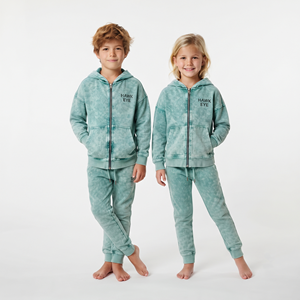 Fabricante de Conjuntos Deportivos de Sudadera con Capucha y Pantalones Jogger para Niños, Unisex, de Algodón Lavado al Ácido, de Alta Calidad, con Hombros Caídos y Cierre Completo - Product Image 4